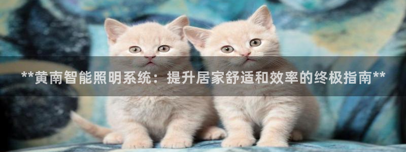 千亿国际在线新闻资讯:**黄南智能照明系统:提升居家舒适和效率的终极指南**