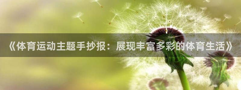 ug环球官网注册：《体育运动主题手抄报：展现丰富多彩的体育生活》
